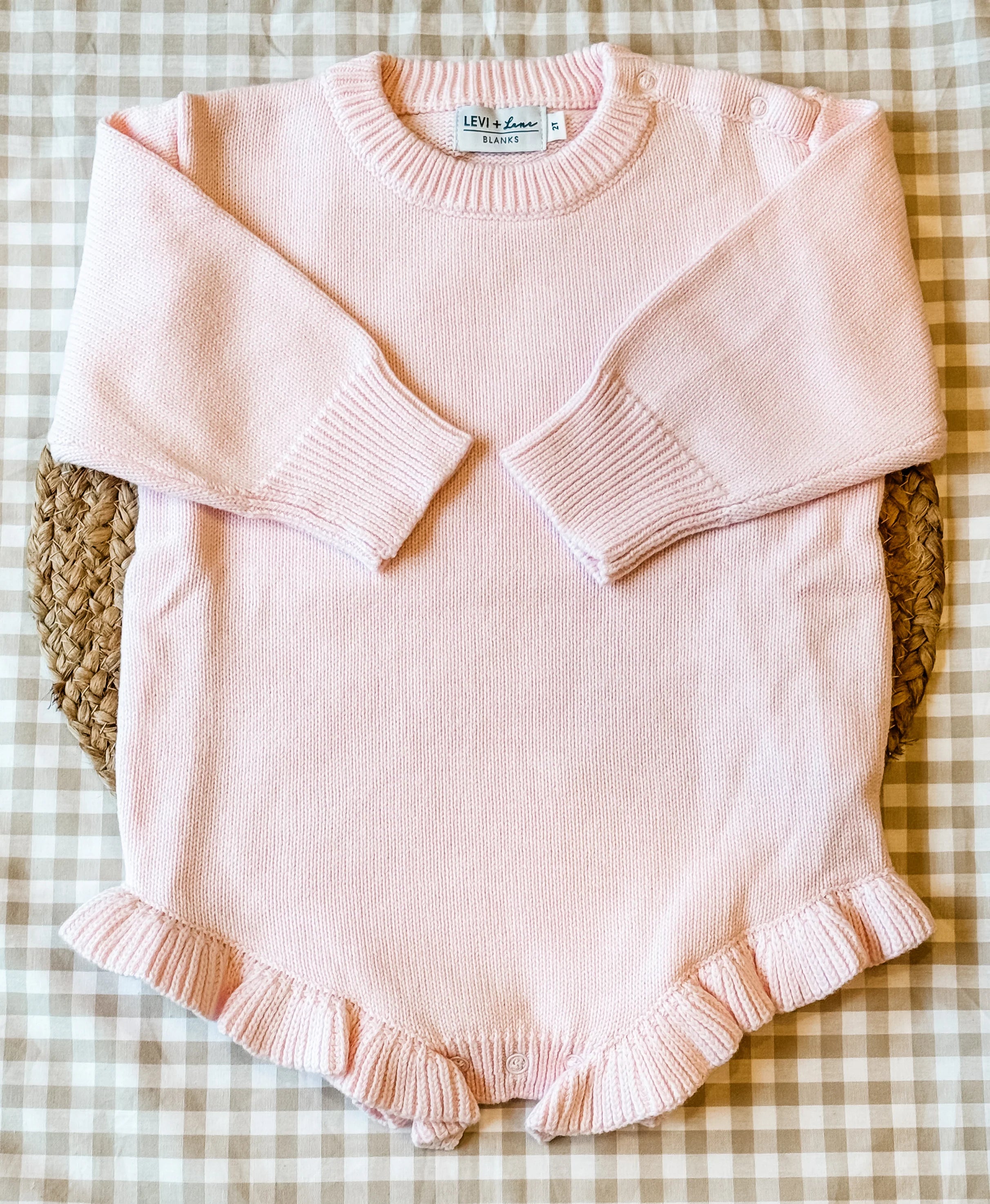 Light Pink Long Sleeve Romper