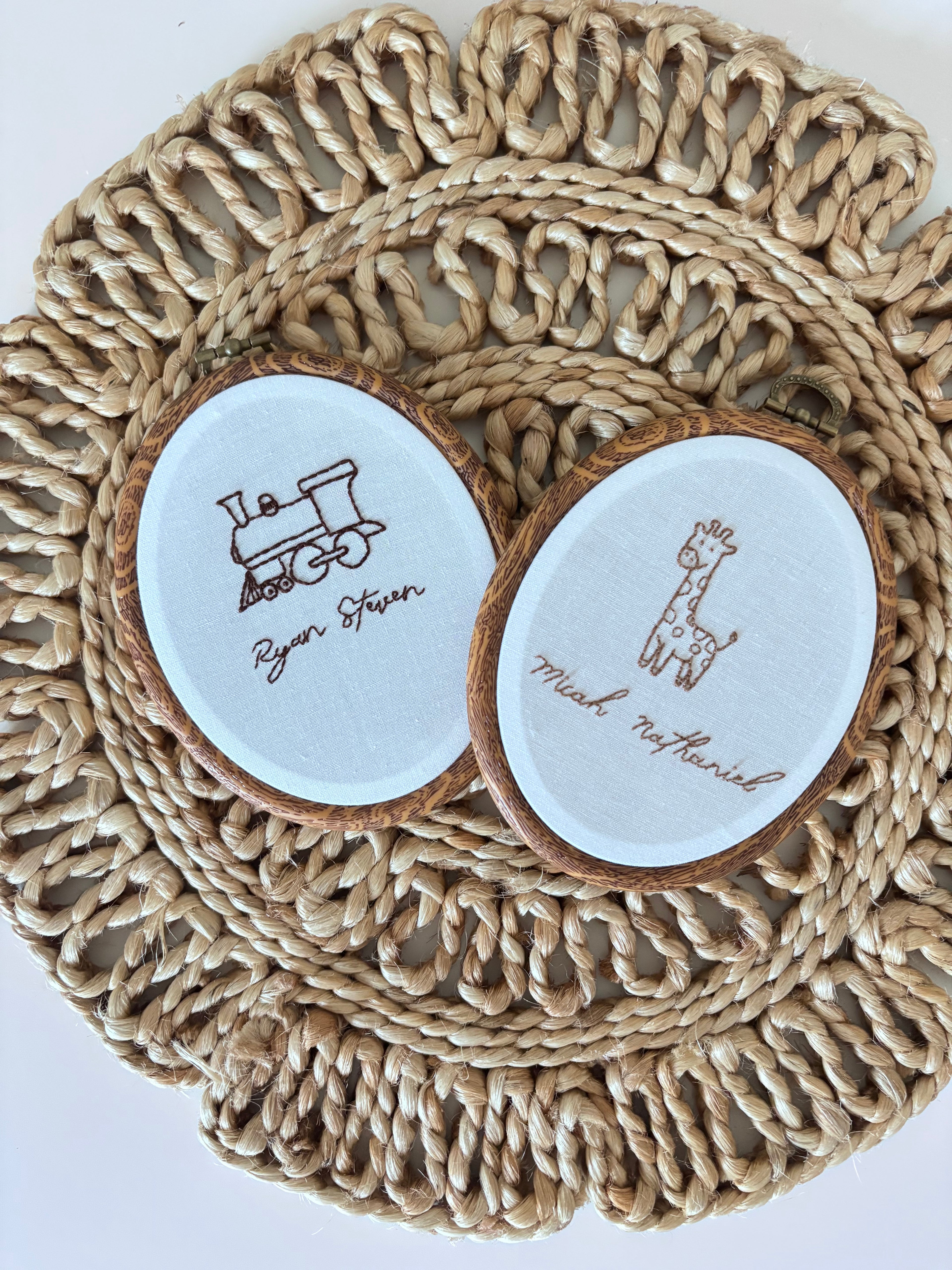 Hand Embroidered White Fabric