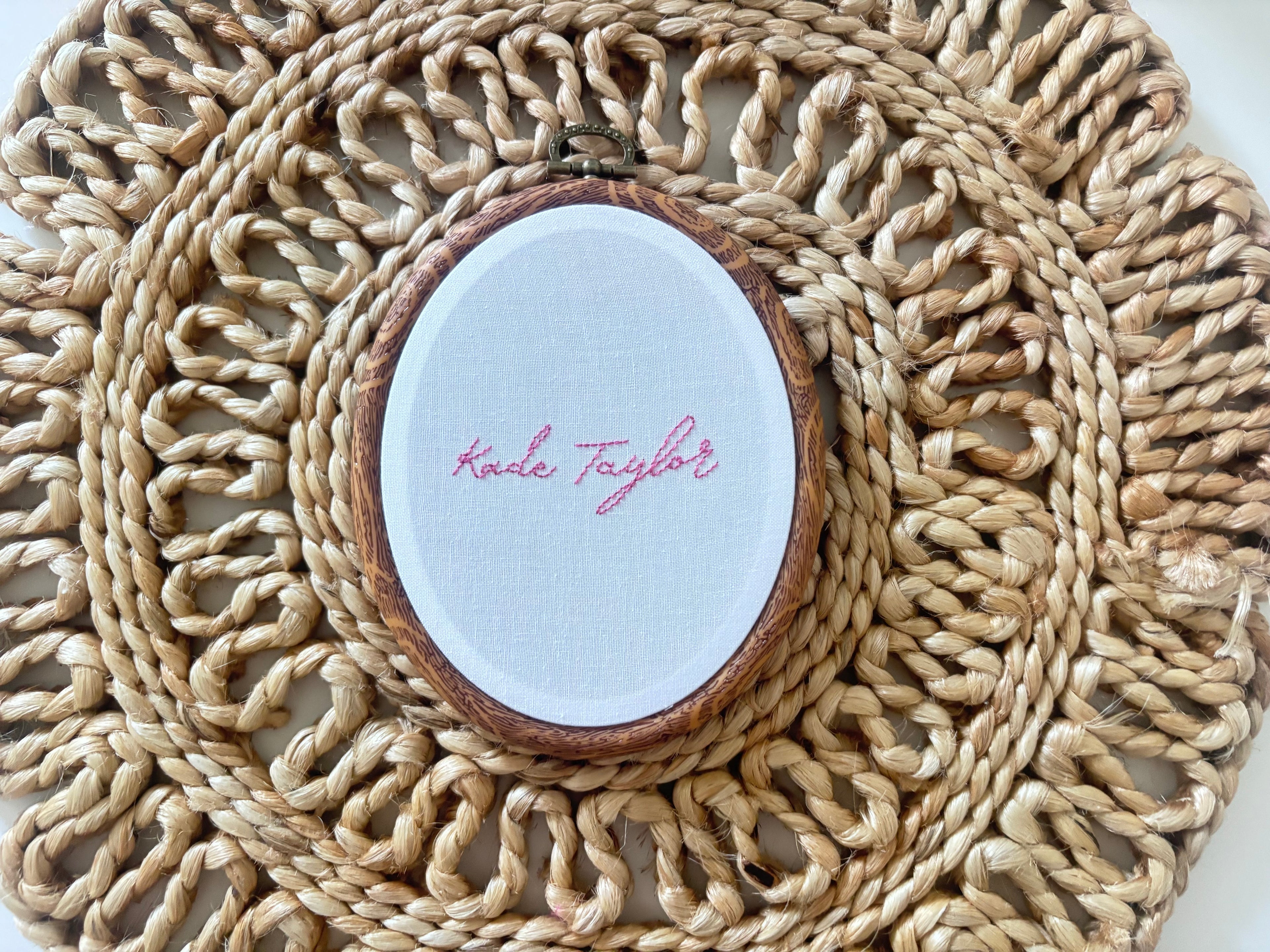 Hand Embroidered White Fabric